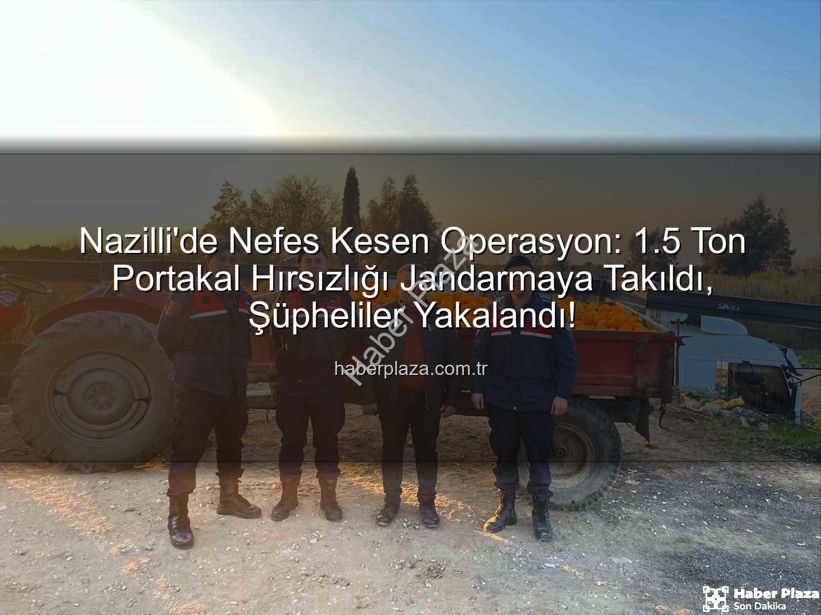 portakal hırsızlığı - Nazilli'de Nefes Kesen Operasyon: 1.5 Ton Portakal Hırsızlığı Jandarmaya Takıldı, Şüpheliler Yakalandı!