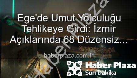 Ege’de Umut Yolculuğu Tehlikeye Girdi: İzmir Açıklarında 68 Düzensiz Göçmen Kurtarıldı