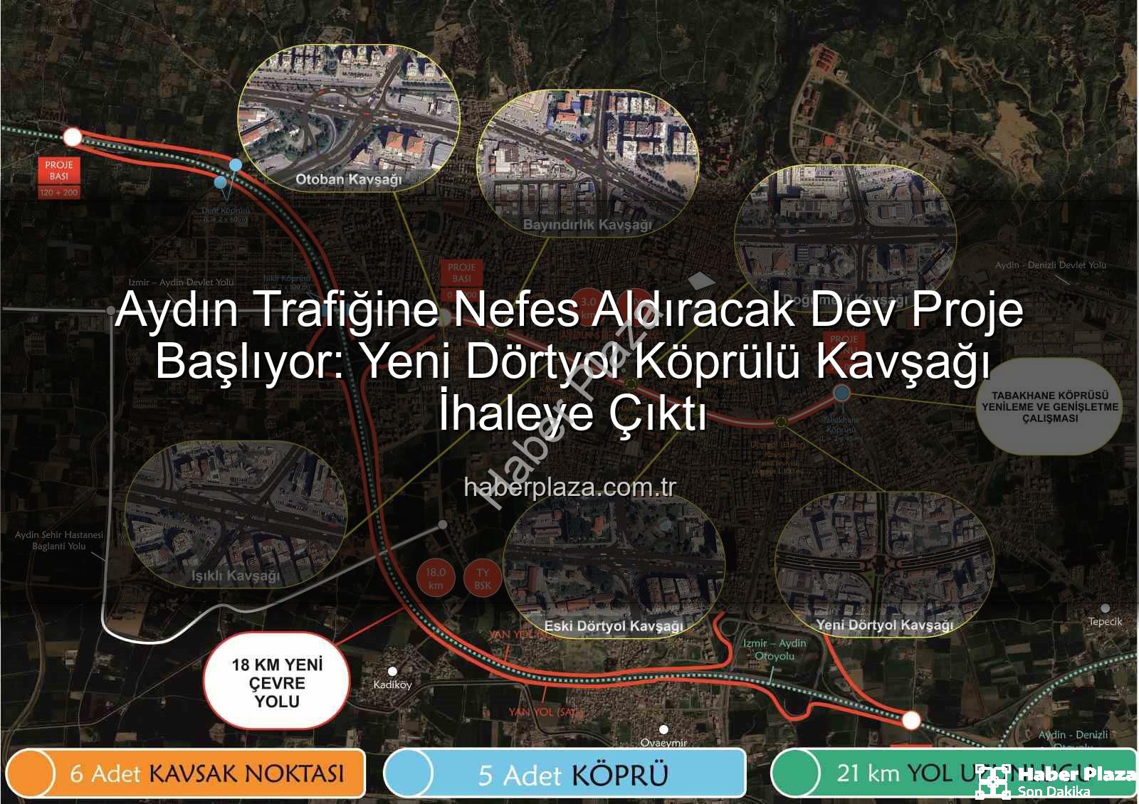 Yeni Dörtyol Köprülü Kavşağı - Aydın Trafiğine Nefes Aldıracak Dev Proje Başlıyor: Yeni Dörtyol Köprülü Kavşağı İhaleye Çıktı